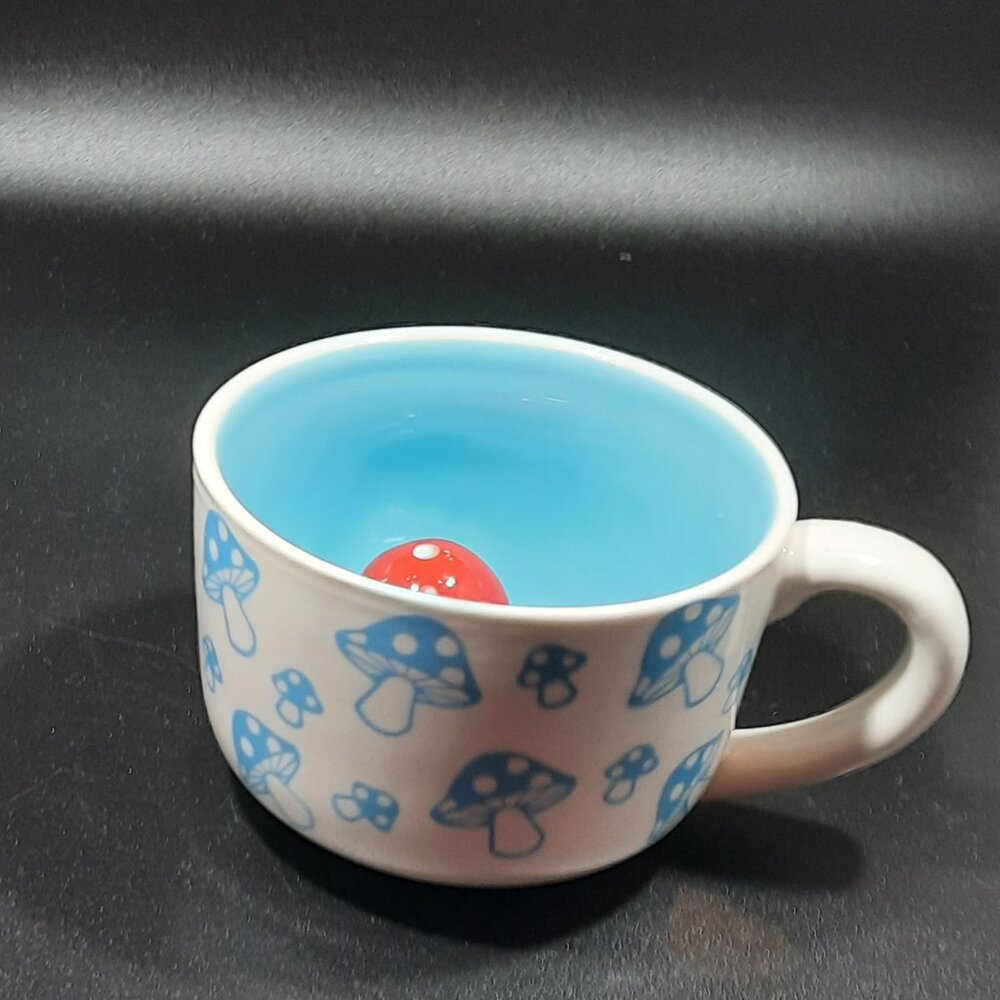 Mushroom Ceramic Coffee Tea Mug Cup with Surprise Inside